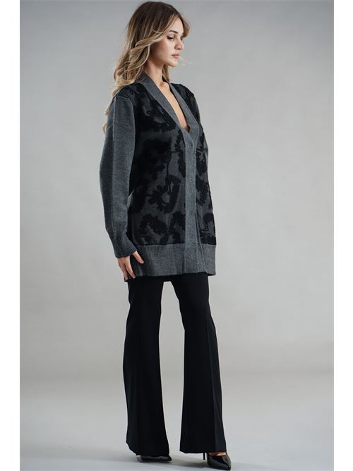 Cardigan in misto lana Simona Corsellini | A25CPCRE0101DARK GRAPHITE